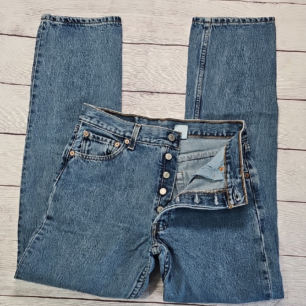 Levi's 30x32 Vintage Straight Blue Jeans, Button Up - Picture 3 of 14
